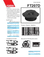 Preview for 1 page of Fostex Dome Tweeter FT207D Specifications