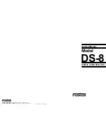 Preview for 1 page of Fostex DS-8 Service Manual