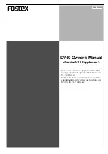 Preview for 135 page of Fostex DV-40 Operation Manual