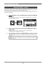 Preview for 22 page of Fostex DV-824 Owner'S Manual