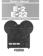 Preview for 1 page of Fostex E-2 Owner'S Manual