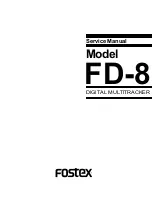 Preview for 1 page of Fostex FD-8 Service Manual