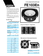 Fostex FE103En Specifications preview