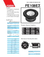 Fostex FE108E Sigma Specifications preview