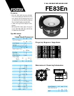 Preview for 1 page of Fostex FE83En Specifications