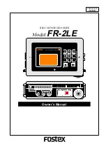 Fostex FR-2LE Owner'S Manual preview