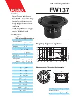 Preview for 1 page of Fostex FW137 Specifications