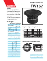 Preview for 1 page of Fostex FW167 Specifications