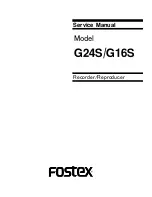 Fostex G16S Service Manual предпросмотр