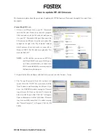 Preview for 1 page of Fostex HP-A8 Firmware Update Manual