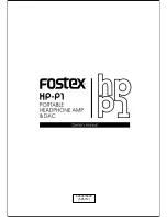 Preview for 1 page of Fostex HP-P1 Owner'S Manual