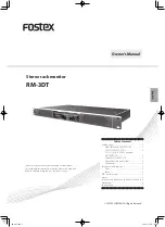 Fostex ICES-003 Owner'S Manual preview