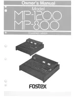 Fostex MP-1200 Owner'S Manual preview