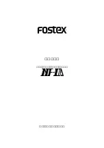 Предварительный просмотр 1 страницы Fostex NF-1A (Japanese) Specifications