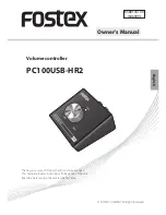 Preview for 9 page of Fostex PC100USB-HR Owner'S Manual