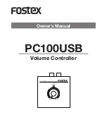 Fostex PC100USB Owner'S Manual preview