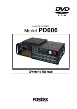 Предварительный просмотр 1 страницы Fostex PD606 Owner'S Manual