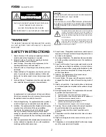 Предварительный просмотр 2 страницы Fostex PH-100 Owner'S Manual