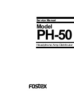 Preview for 1 page of Fostex PH-50 Service Manual