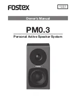 Предварительный просмотр 1 страницы Fostex PM0.3 Owner'S Manual