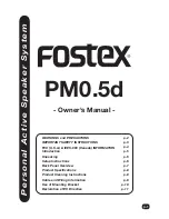 Fostex PM0.5d Owner'S Manual предпросмотр