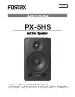 Fostex PX-5HS Owner'S Manual preview