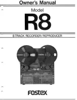 Fostex R8 Owner'S Manual preview