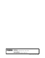 Предварительный просмотр 8 страницы Fostex RM-2 Owner'S Manual