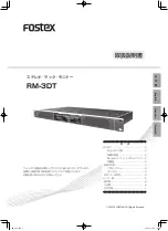 Fostex RM-3DT Owner'S Manual preview