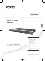 Предварительный просмотр 9 страницы Fostex RM-3DT Owner'S Manual