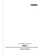 Preview for 1 page of Fostex RMC-8 Owner'S Manual