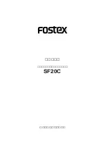 Предварительный просмотр 1 страницы Fostex SF20C (Japanese) Product Manual