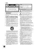 Preview for 2 page of Fostex Speaker User Manual