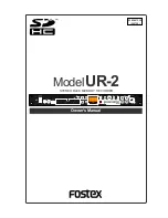 Fostex UR-2 Owner'S Manual preview