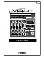 Fostex VF-160 Operation Manual предпросмотр