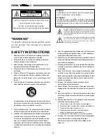 Preview for 2 page of Fostex VF-160 Operation Manual