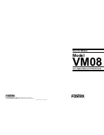 Preview for 1 page of Fostex VM08 Service Manual