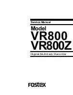 Preview for 1 page of Fostex VR800 Service Manual