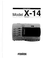 Fostex X-14 Owner'S Manual preview