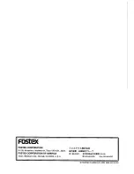 Предварительный просмотр 22 страницы Fostex X-14 Owner'S Manual