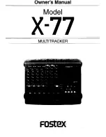 Fostex X-77 Owner'S Manual preview