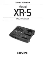 Preview for 1 page of Fostex XR-5 Owner'S Manual