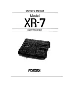 Fostex XR-7 Owner'S Manual preview