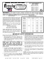 Fostoria MITEY MIDGET Operation Manual preview