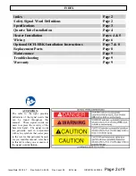 Preview for 3 page of Fostoria OCH-SS series User Manual