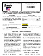 Fostoria SUN-MITE RPH-240-A Operation-Installation-Parts Manual preview