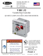 Preview for 1 page of Fostoria VHC-32 Quick Start Manual