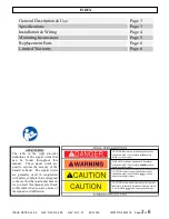 Preview for 2 page of Fostoria VHC-32 Quick Start Manual