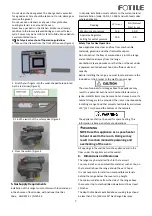 Preview for 8 page of FOTILE RLS30506 User And Care Manual