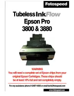 Fotospeed Tubeless InkFlow Installation Instructions And User Manual preview